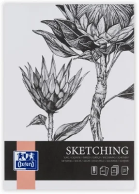 Bloc desen Sketching A4 50 file, hartie 120g, colectia Oxford Artistic