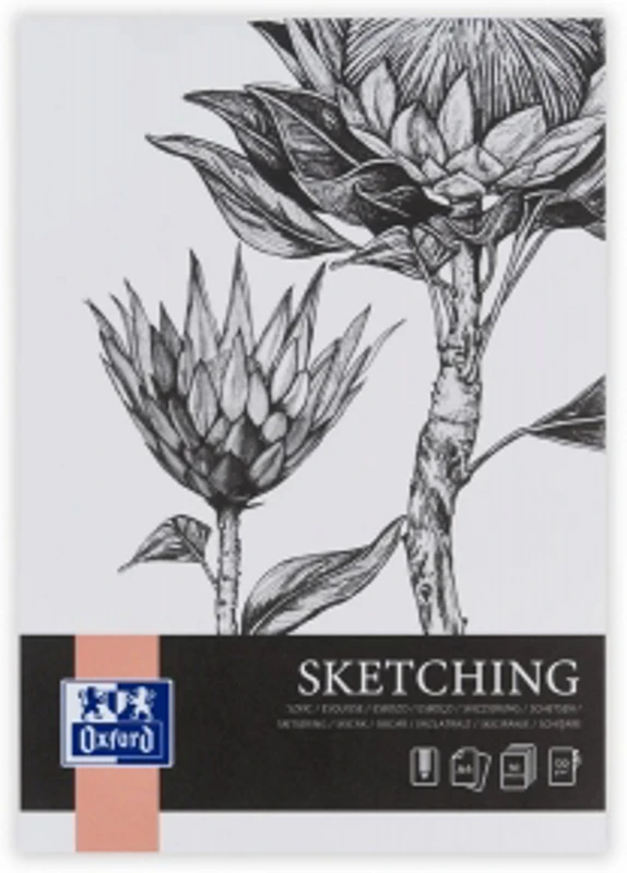 Bloc desen Sketching A4 50 file, hartie 120g, colectia Oxford Artistic