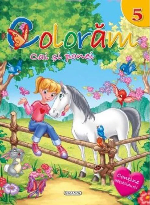Colorăm (Nr. 5). Cai și ponei