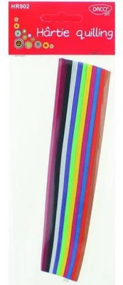 Hârtie pentru quilling DACO 18x0.5cm 300/set - HR902