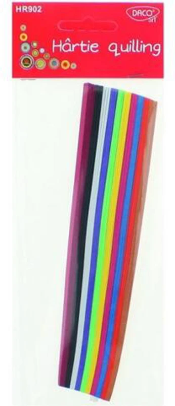Hârtie pentru quilling DACO 18x0.5cm 300/set - HR902