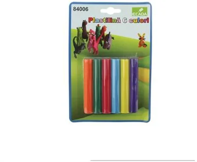 Plastilină 6 culori ECADA