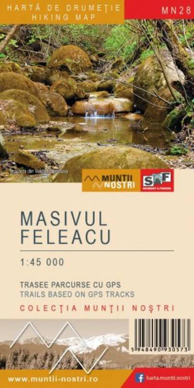 Masivul Feleacu. Hartă de drumeție