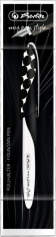 Stilou my.pen, penita M, motiv Just Black - cutie eleganta din plastic