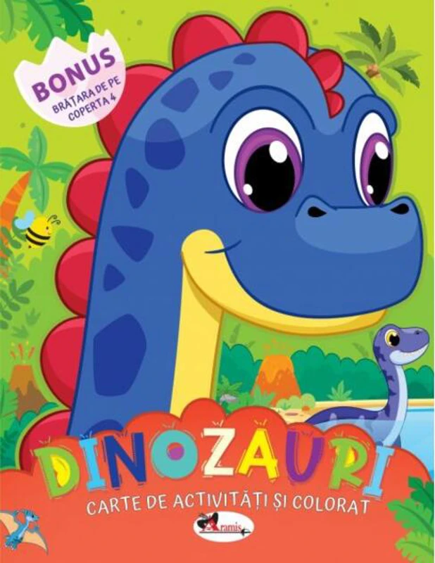 Dinozauri. Carte de colorat cu activități