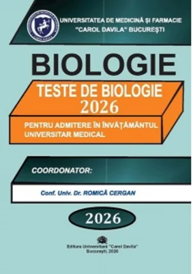 Teste de biologie 2026 pentru admiterea invatamantul universitar medical