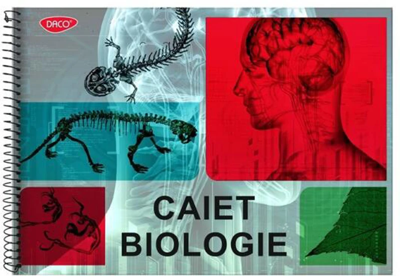 Caiet biologie A4 DACO, 24 file, spiră