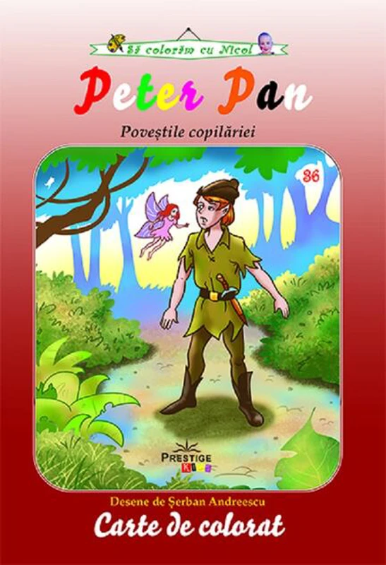 Peter Pan. Carte de colorat