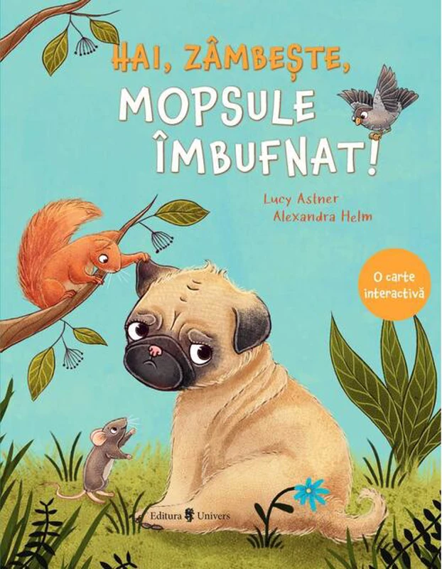 Hai, zâmbește, mopsule îmbufnat!