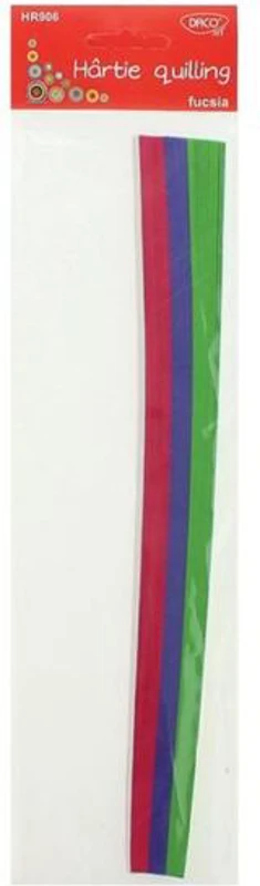 Hârtie pentru quilling Fucsia DACO 30x0.5cm 200/set - HR906