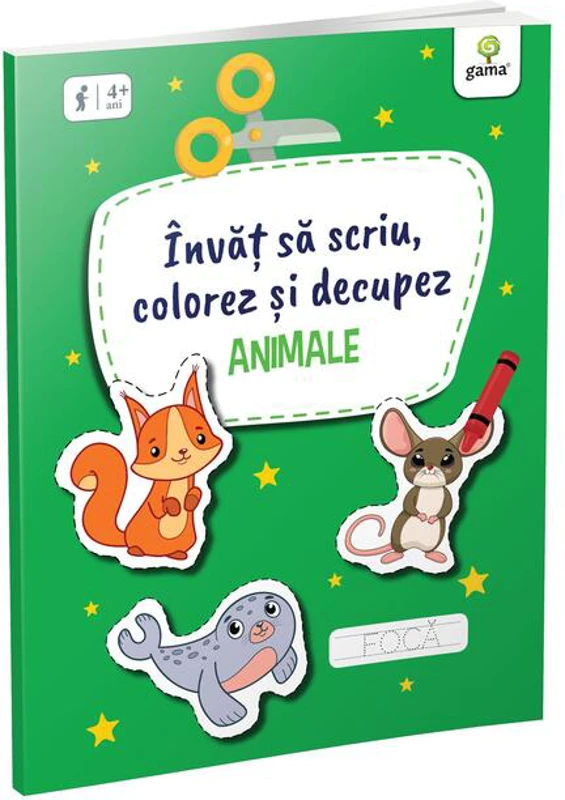 Învăț să scriu, colorez și decupez. Animale