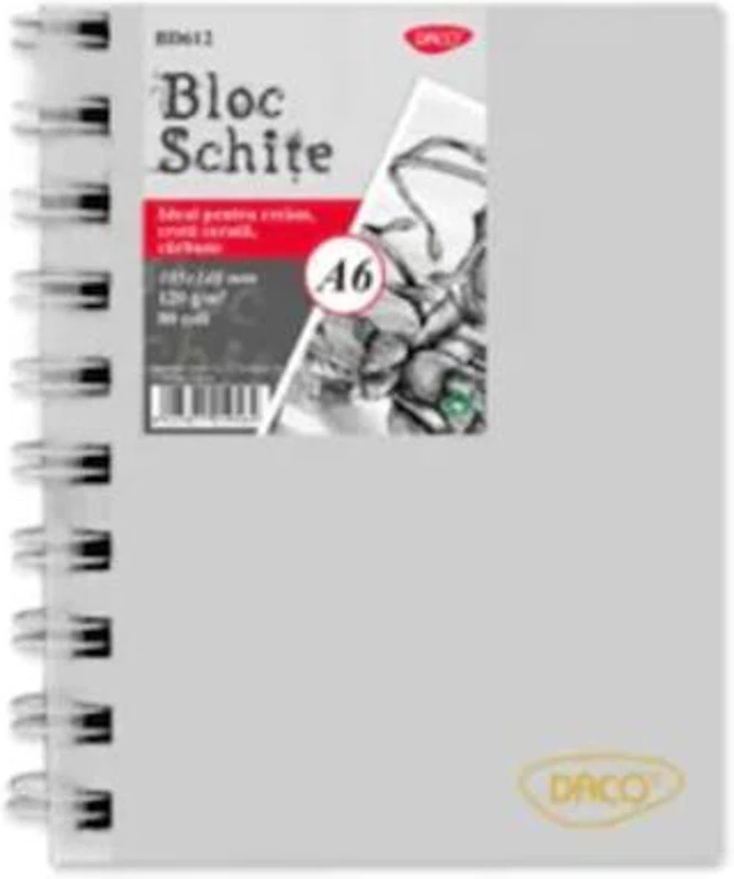 Bloc Schițe DACO A6, 120g, 80 file - BD612