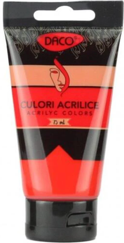 Culori acril 75 ml DACO, roșu scarlet