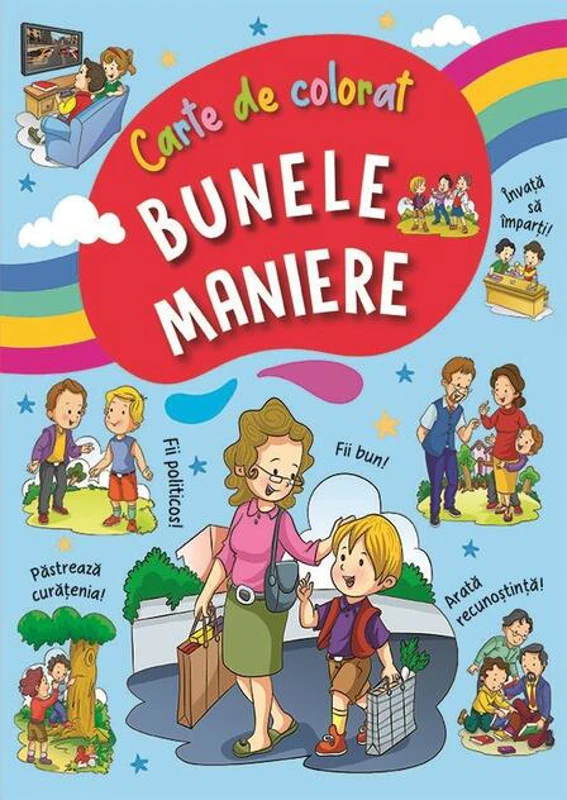 Bunele maniere 1. Carte de colorat (bleu)