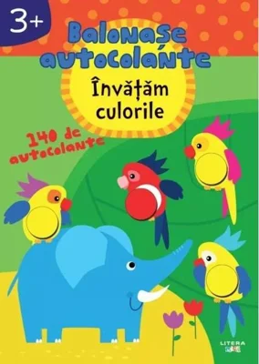 Balonașe autocolante. Învățăm culorile (3+)