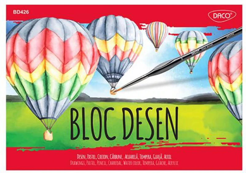 Bloc Desen Daco A4 250g, 15 File - BD426