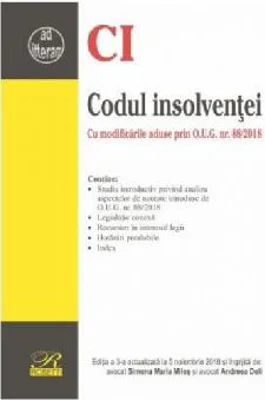 Codul insolventei 2018 | Simona Maria Milos, Andreea Deli