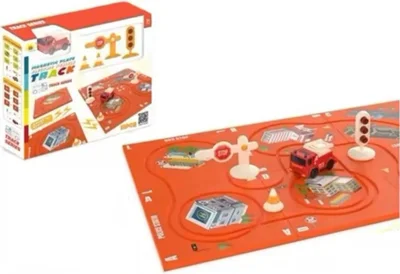 Labirint magnetic cu 11 piese - Mașină pompieri