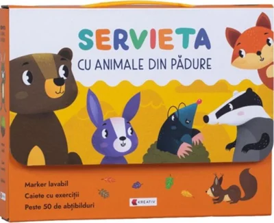 Servieta cu animale din pădure