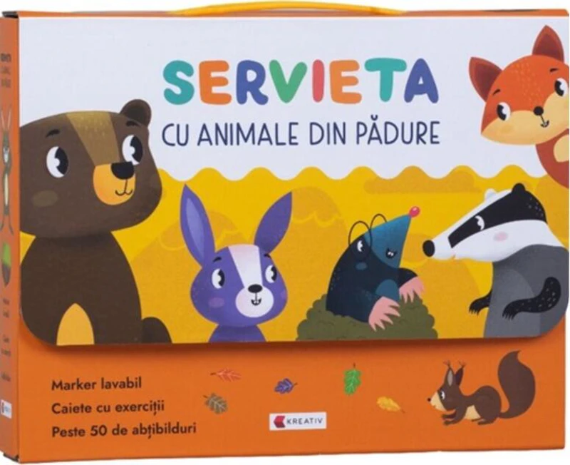 Servieta cu animale din pădure