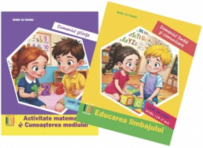 Set 2 Carti Gradinita nivel I (4-5 ani): 1. Educarea limbajului; 2. Activitate matematica si Cunoasterea mediului (An scolar 2026-2027)