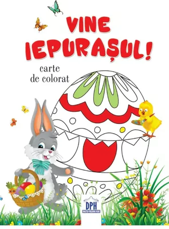 Vine iepurasul - Carte de colorat
