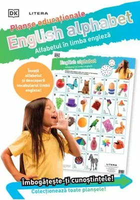 English Alphabet. Alfabetul in limba engleza. Planse educationale