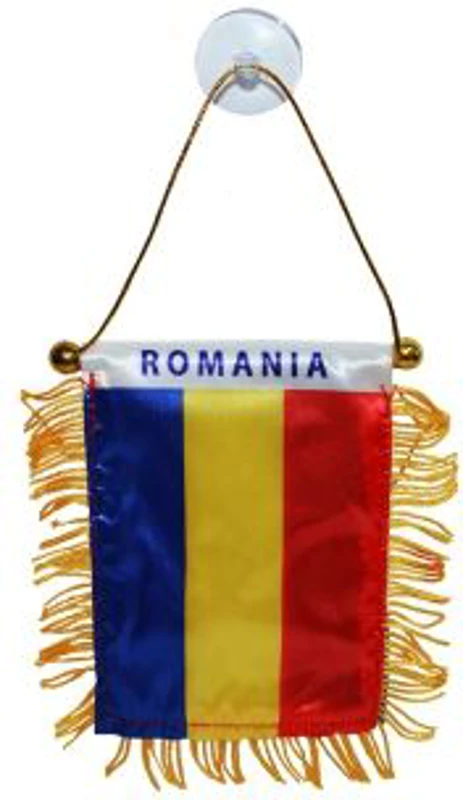 Steag Auto cu ventuza, Romania, 8x12 cm