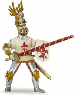 Figurina Papo cavaler crin alb