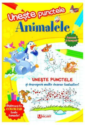Uneste punctele. Animalele (carte de colorat)