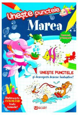 Carte de colorat. Uneste punctele. Marea