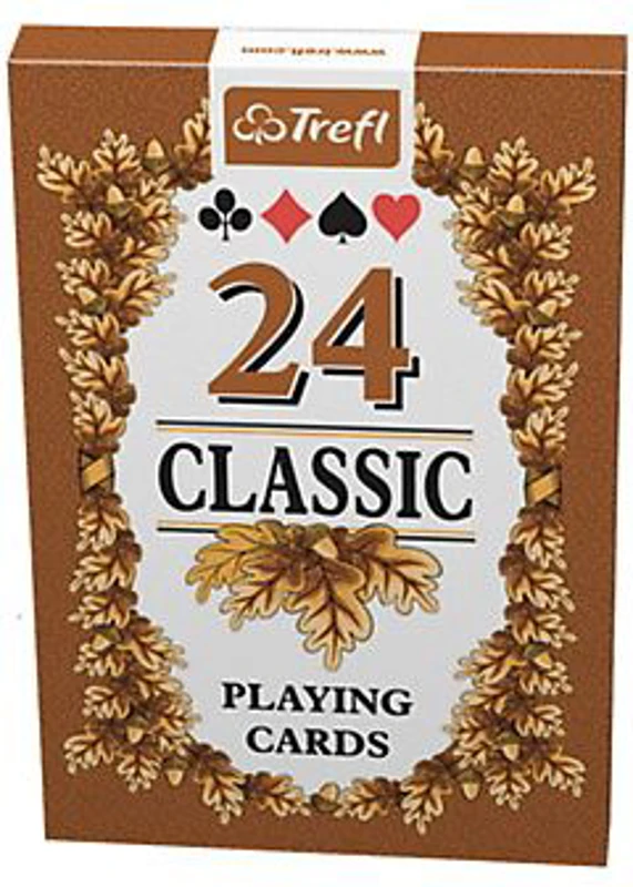 Carti de joc Frunze 24 Classic, Maro, alb, 3 ani+