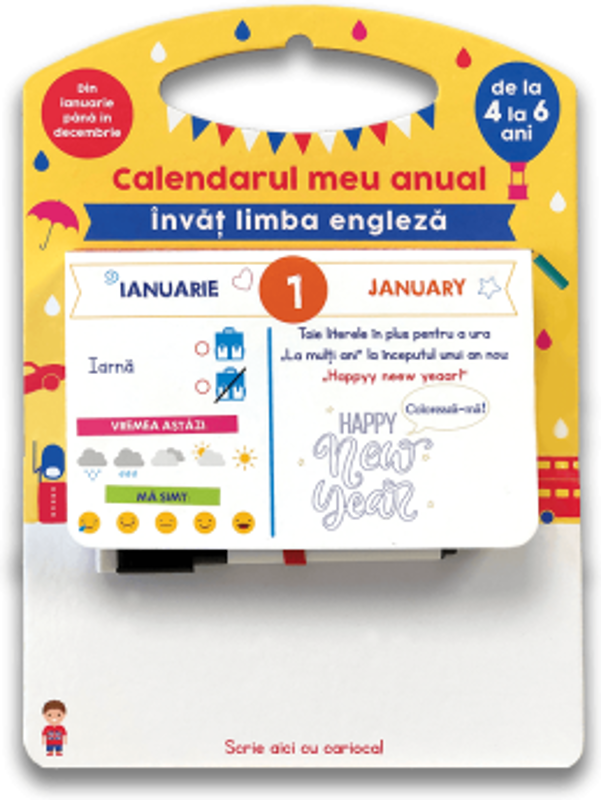 Calendarul meu anual. Invat limba engleza, de la 4 la 6 ani - Sandra Sarah Krief