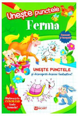 Carte de colorat. Uneste punctele. Ferma
