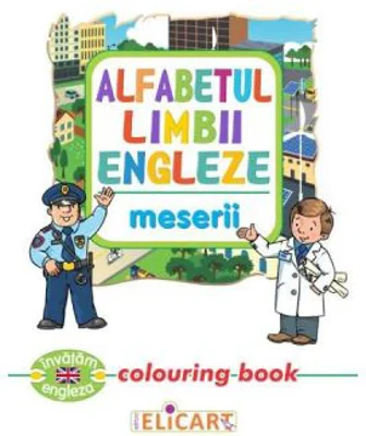 Alfabetul limbii engleze. Meserii. Colouring Book