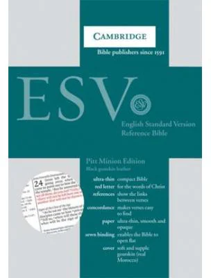 ESV Pitt Minion Reference Bible, Black Goatskin Leather, Red-letter Text