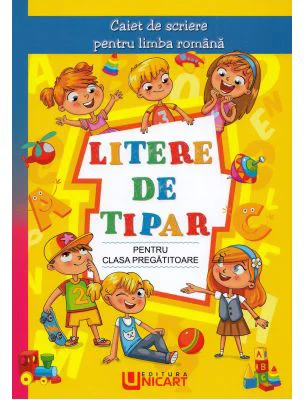 Caiet de scriere - litere de tipar - pentru clasa pregatitoare