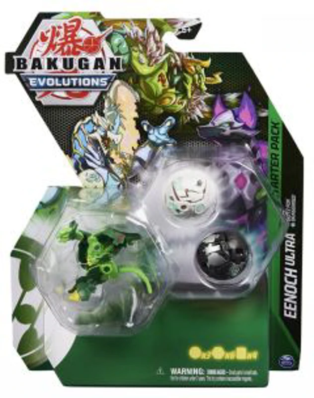 Bakugan Pachet Starter 3 Bakugani S4 Eenoch Ultra, Blitz Fox si Dragonoid