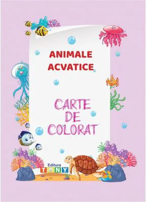 Carte de colorat. Animale acvatice