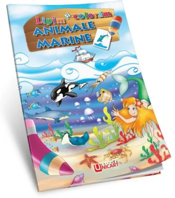 Animale marine. Lipim si coloram