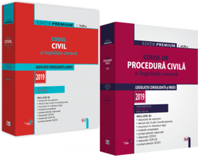 Pachet Codul civil si Codul de procedura civila. Editie PREMIUM 2019