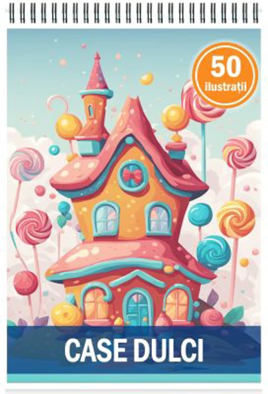 Carte de colorat cu 50 de ilustratii, Case Dulci