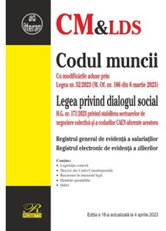 Codul muncii. Legea dialogului social. Registrul general de evidenta a salariatilor. Registrul electronic de evidenta a zilierilor