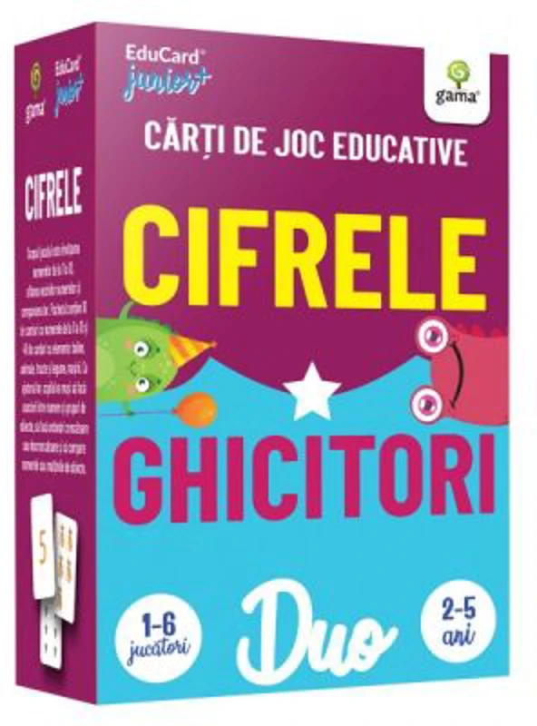 Cifrele. Ghicitori. Carti de joc educative Duo Card