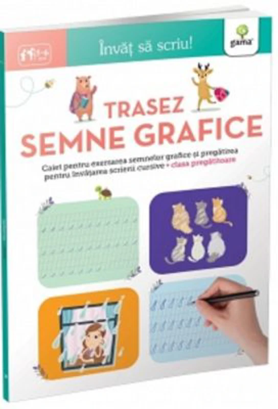 Invat sa scriu! Trasez semne grafice 5-6 ani