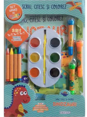 Scriu, citesc si colorez - Dinozauri