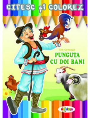 Citesc si colorez. Punguta cu doi bani