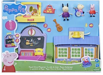 Figurina Peppa Pig cu decor de joaca scolar, Peppa Pig