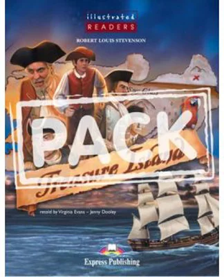 Literatura adaptata pentru copii benzi desenate Treasure Island. Set cu audio CD - Virginia Evans