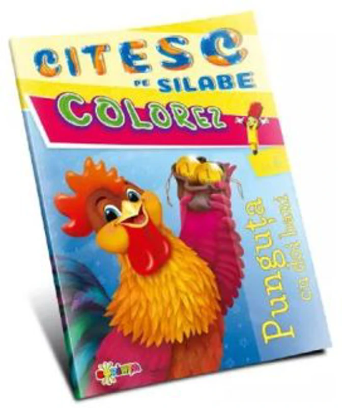 Citesc pe silabe, colorez. Punguta cu doi bani